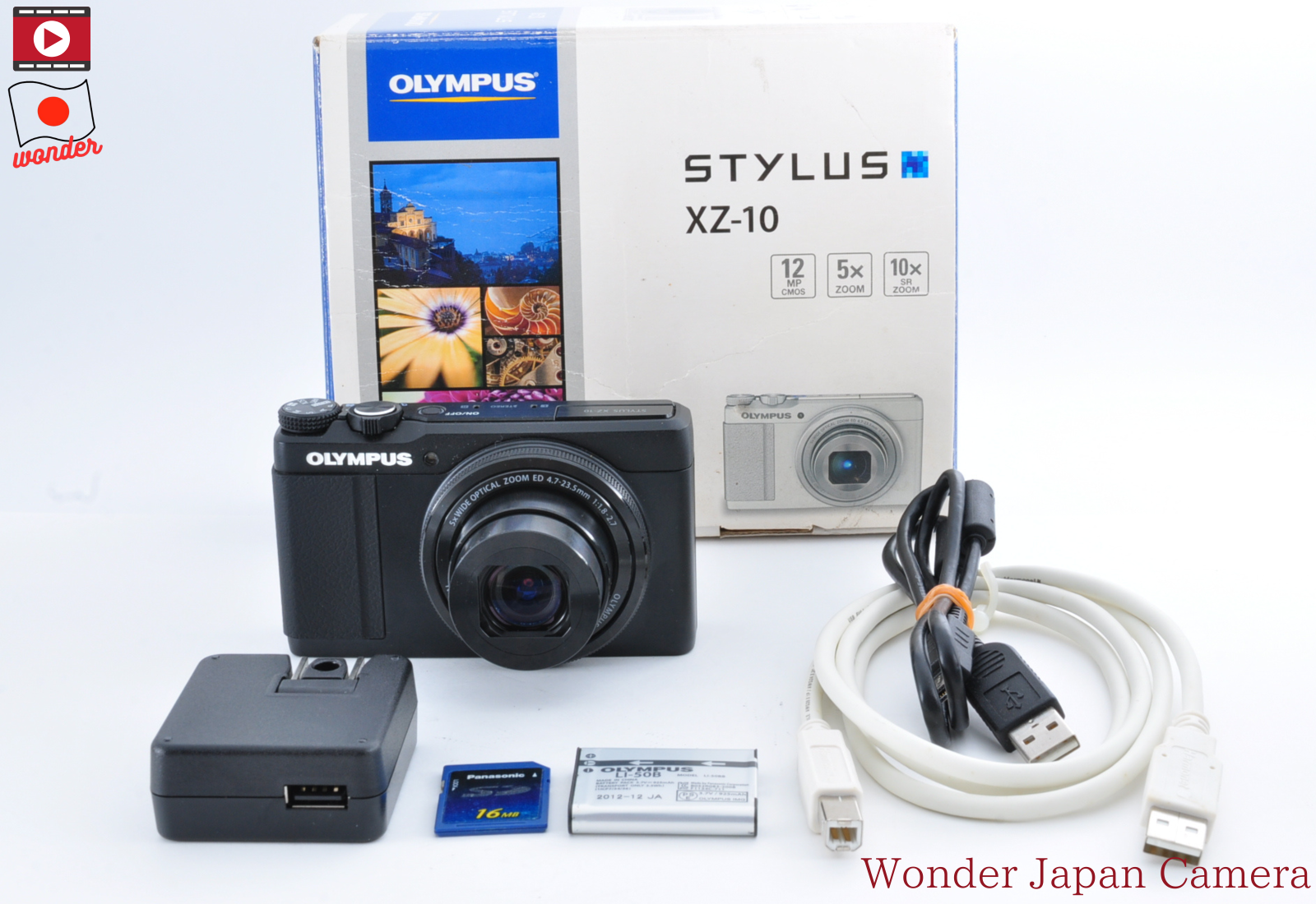 Olympus Stylus XZ-10 Compact Digital Camera 12.0MP 5x Black