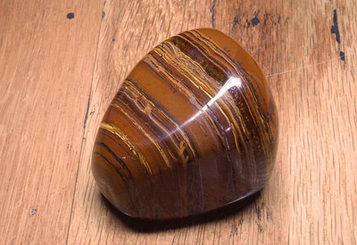 Tiger Iron Massage Therapy Stone 10.4 Oz Polished Tigers-Eye Iron Stripes 07694