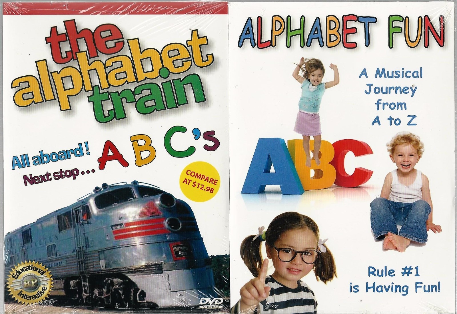 2 DVD-SET THE ALPHABET TRAIN ABC'S & ALPHABET FUN MUSICAL
