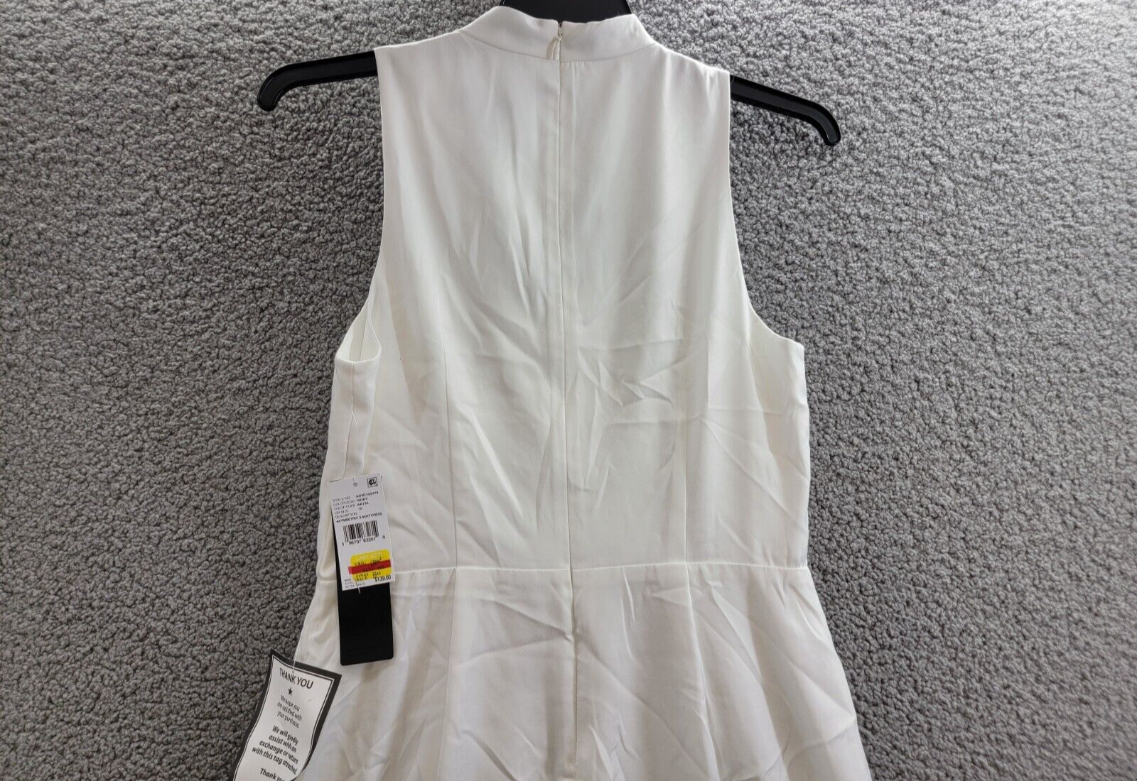 Adrianna by Adrianna Papell Asymmetric Sleeveless Sheath Dress Women's 10 Ivory - Picture 10 of 17