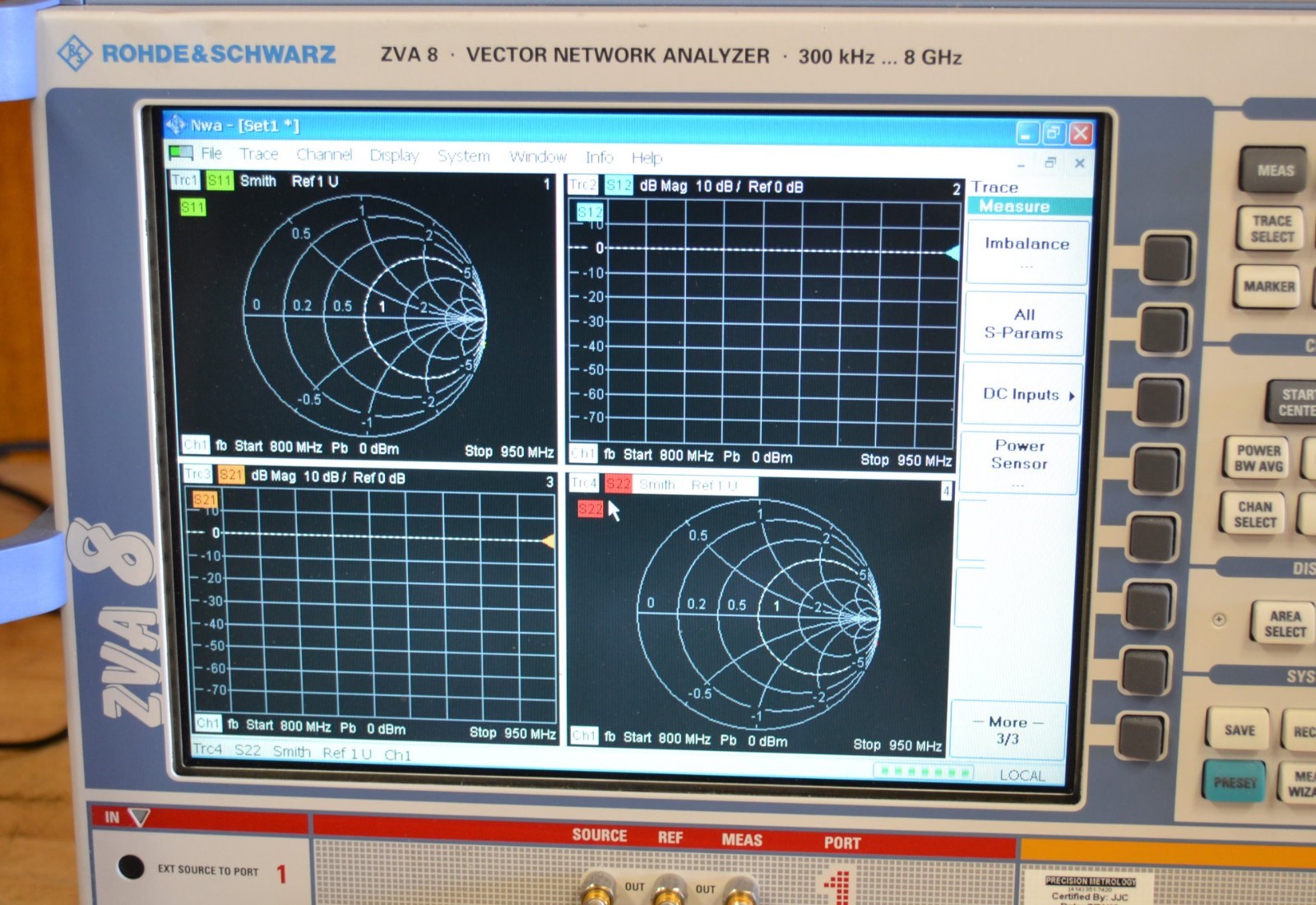Rohde Schwarz ZVA8 Vector Network Analyzer 300khz-8GHz, Calibrated w/Data, NICE