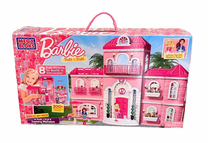 Mega Bloks BARBIE 80229: Build 'n Style Luxury Mansion Factory