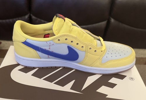 Pre-owned Nike Deadstock  Jordan 1 Retro Low Og Sp Travis Scott Canary Size 9w Ds In Yellow