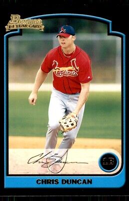 2003 Bowman 1st Year Card Chris Duncan Rookie St. Louis Cardinals #207. rookie card picture