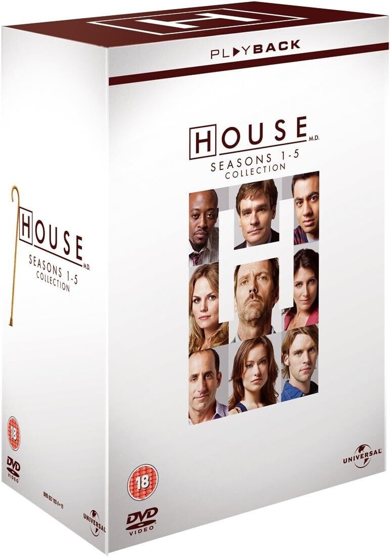 House - Complete Seasons 1-5 28 DVD Boxed Set (UK & EU Regions, Cert 18)