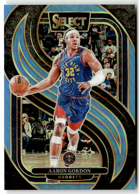 2024-25 Panini Select NBA No. 142 Aaron Gordon Aqua Prizm 45/299