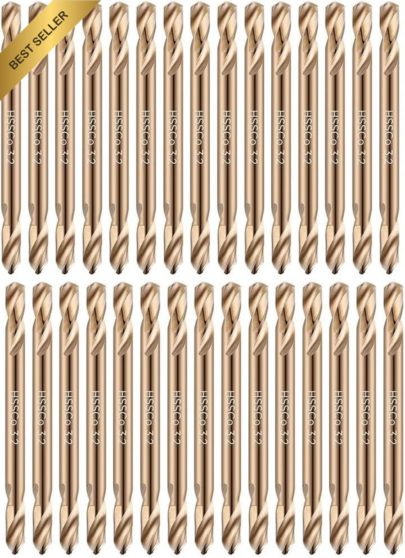 30Piece Double End Drill Bits Double End Cobalt Drill Bits for Hardened Steel Ca