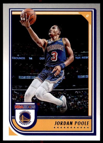 その他 2019 NBA Hoops Jordan Poole Autographed JORDAN POOLE Autographed 2019 Panini NOIR Patch Rookie Card