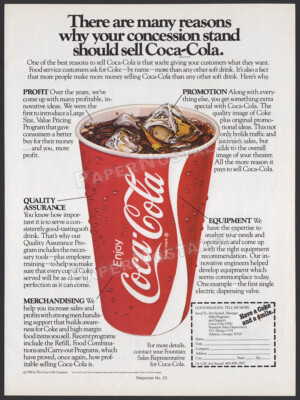 COCA-COLA__Original 1981 Theatre Trade print AD / ADVERT__
