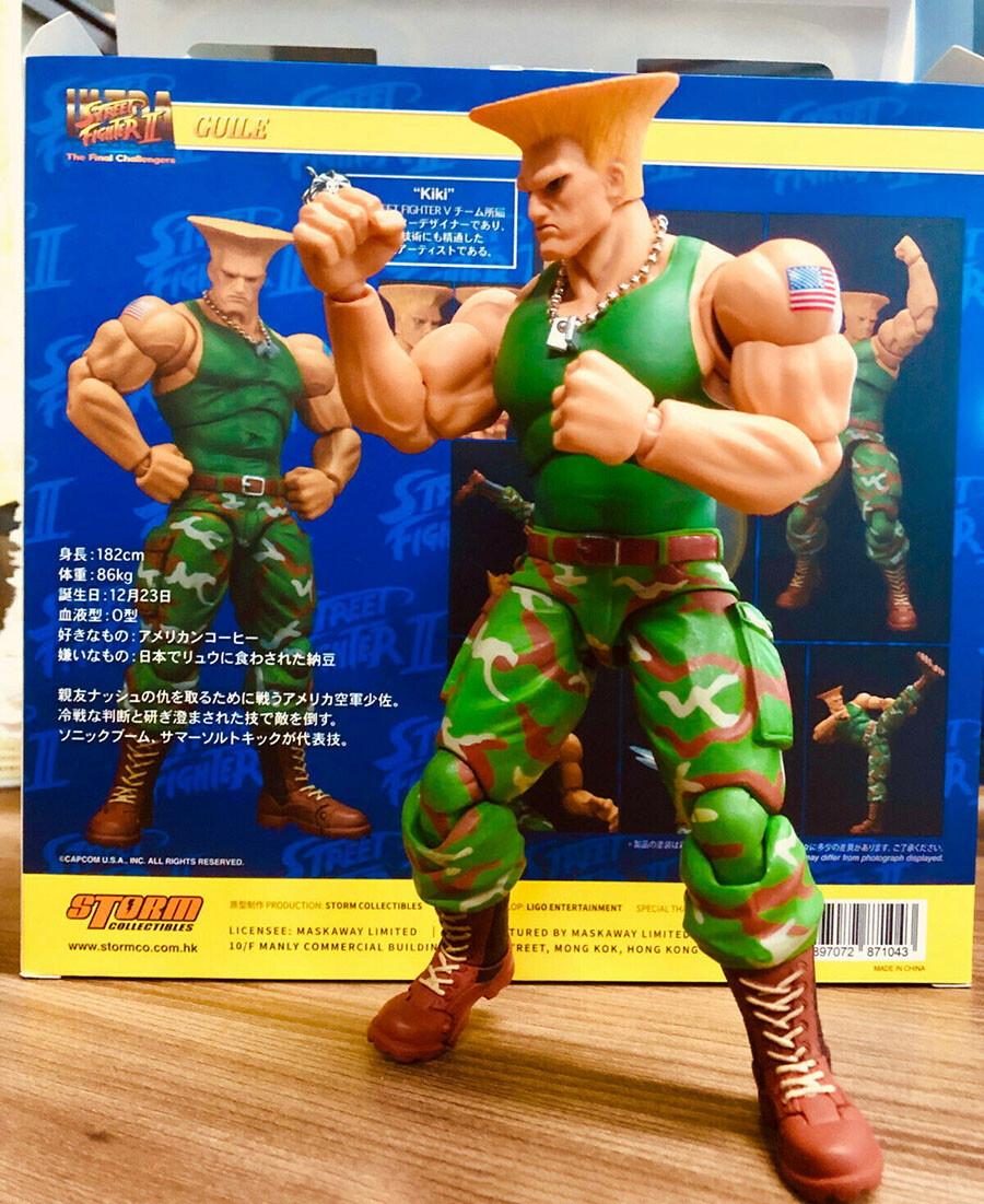 ユウ Storm collectibles Guile Storm Collectibles Guile Blue Ultra Street Fighter II 2 SDCC