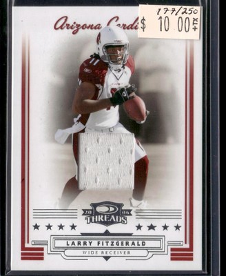 2006 Donruss Threads #21 Larry Fitzgerald Jerseys #/250