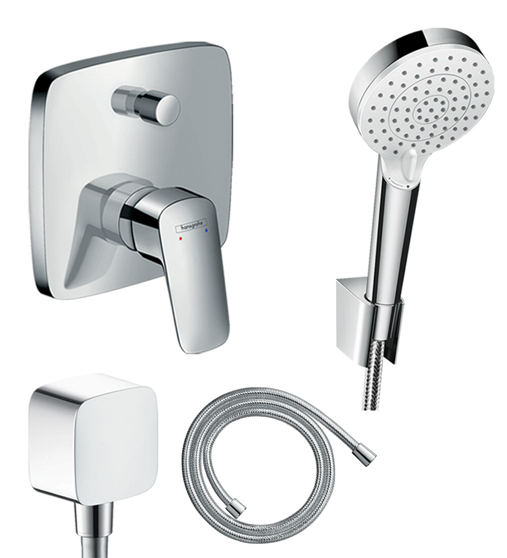 Hansgrohe Unterputz Logis Armatur Set Badewannenarmatur Wanne UP OHNE iBox