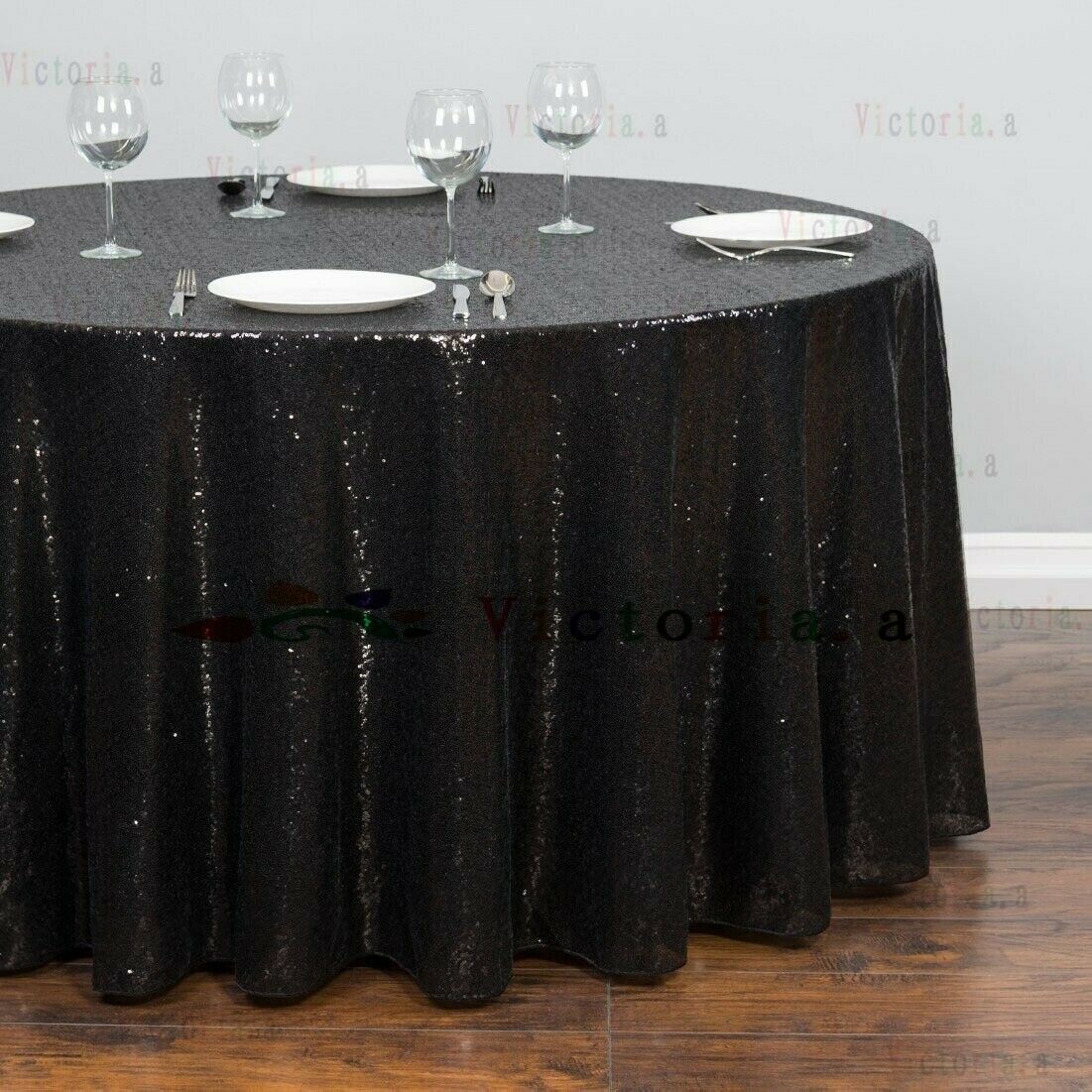 Rund Pailletten Tischdecken Abdeckung Hochzeit Ereignis Party Geschirr