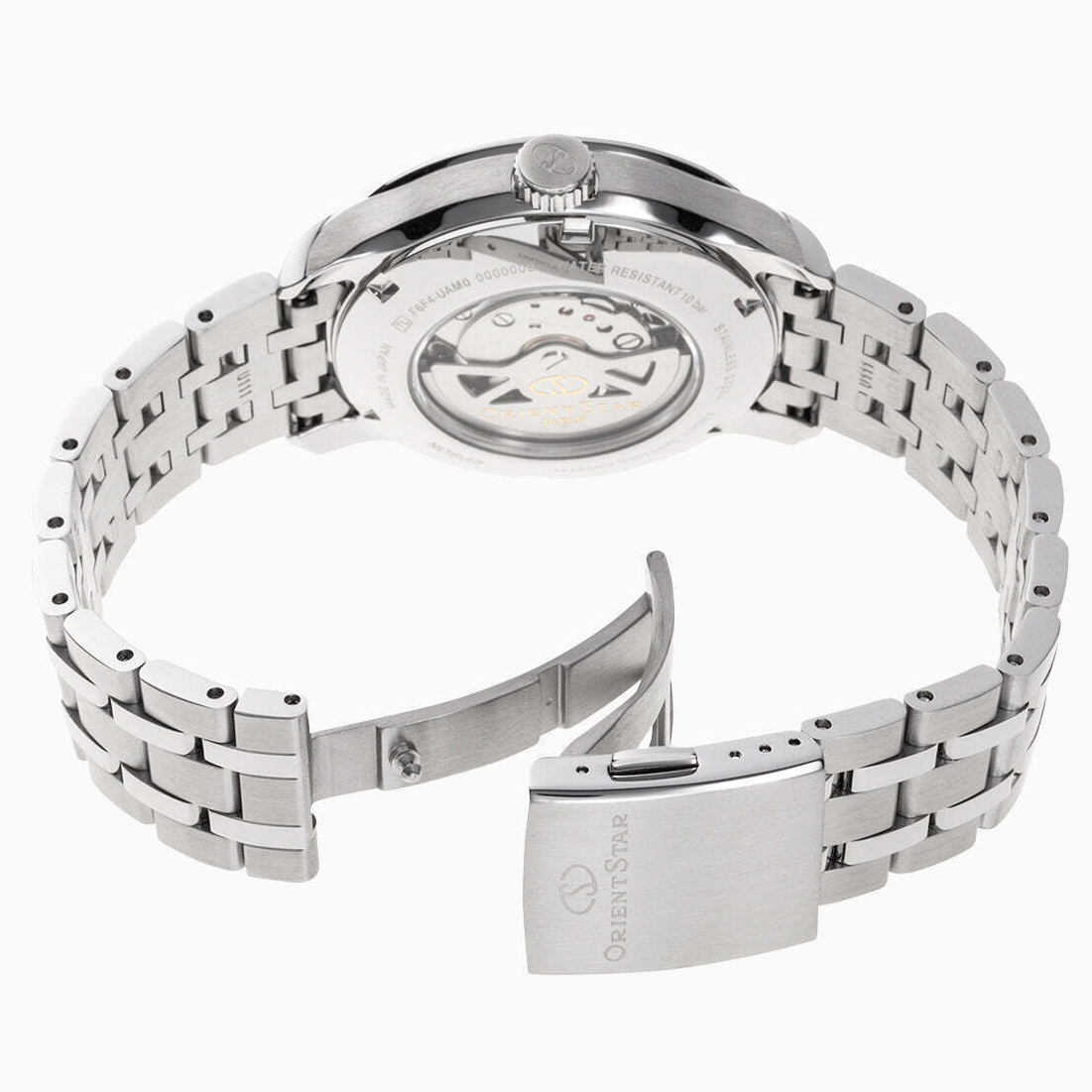 Pre-owned Orient Star Rk-av0b08l Layered Skeleton Mechanical Automatic Watch Blue 41mm