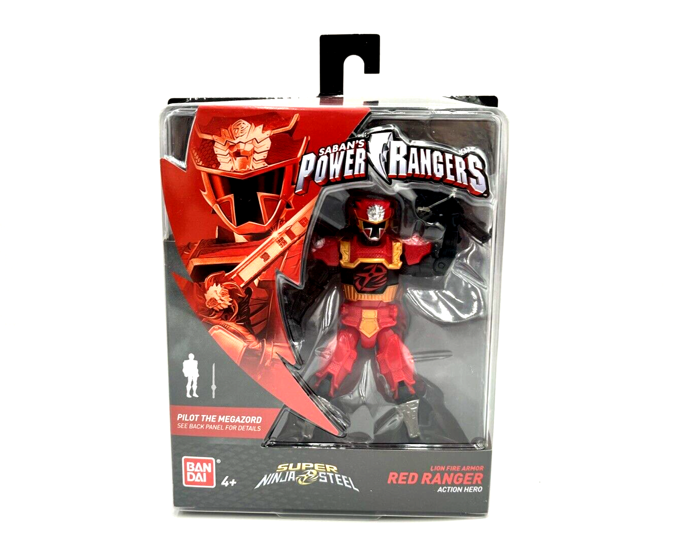 Power Rangers Super Ninja Steel Lion Fire Armor Red Ranger Figure
