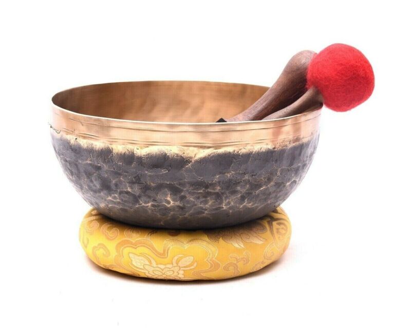 11 Inch Large Antique Ultibati Singing Bowl - Tibetan Singing Bowl From Nepal