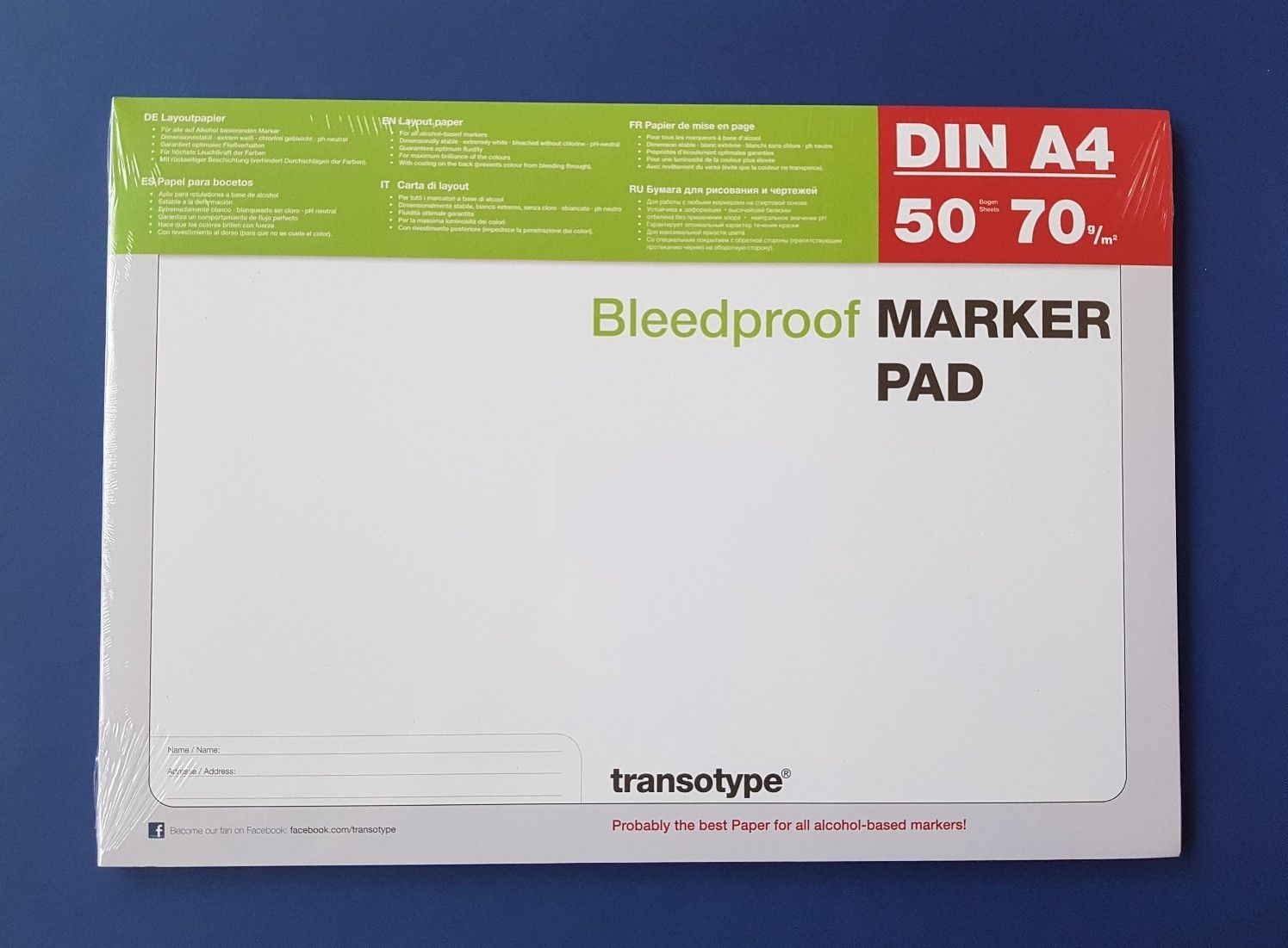 Hahnemühle Layout /& Illustration Papier Copic Marker Papier Block A4 80g//m² NEU!