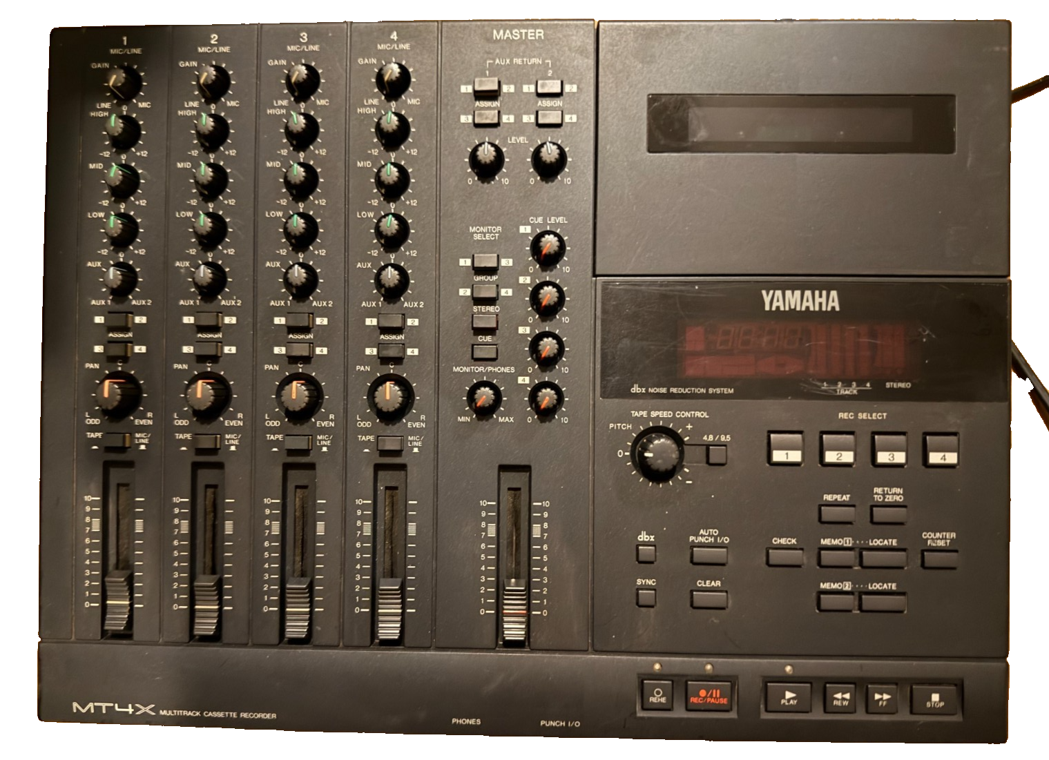 Yamaha MT4X カセットMTR ※通電のみ確認済 YAMAHA MT4X Multitrack Cassette Tape Recorder 4-Track AC100V