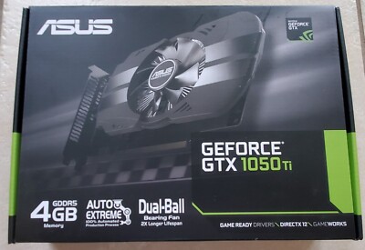 Open Box 4GB Asus Phoenix GTX 1050 TI DVI HDMI DP PCI-E 3.0 Card PH-GTX1050TI-4G