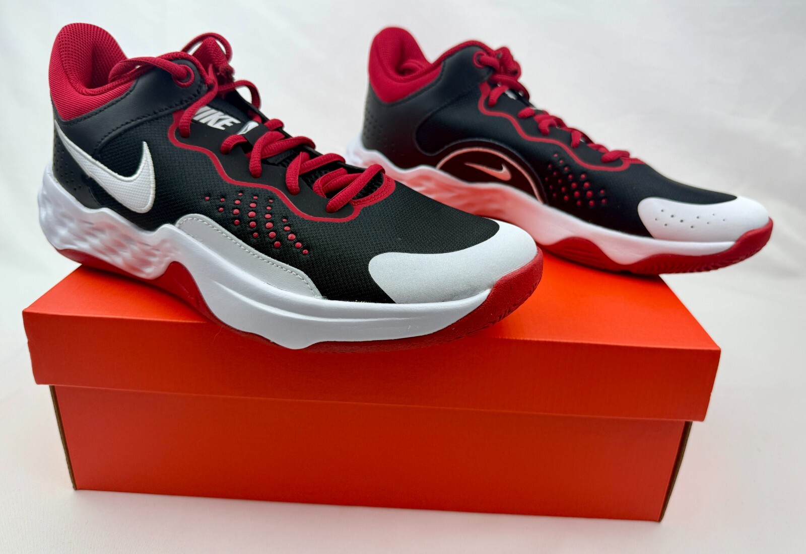 Nike Fly .By Mid 3 Black Red White Basketball Shoes DD9311