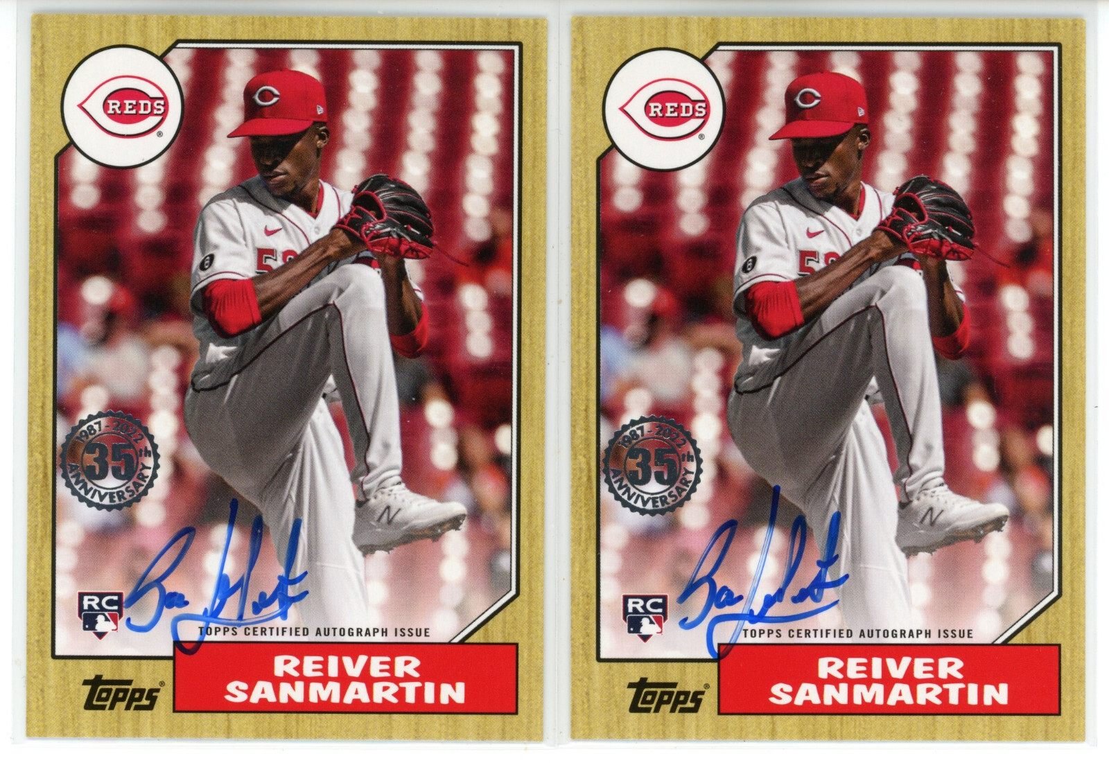 2022 Topps Update Reds 1987 Auto HUNTER GREENE /199 RC