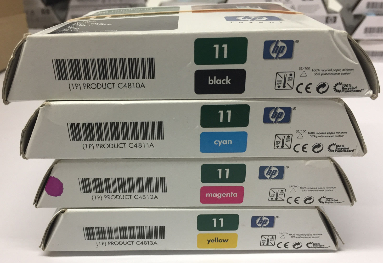 Genuine HP 11 Printheads Set CYMK C4810A C4811A C4812A C4813A  **Ships USPS**