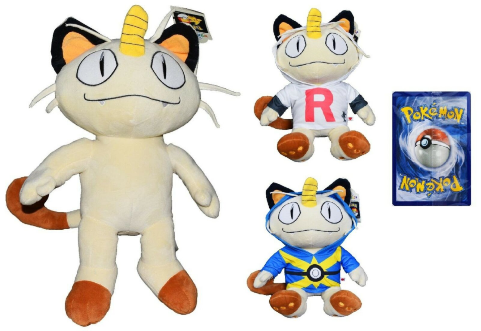 Build a Bear Pokemon Meowth the Cat 16in. with Rocket