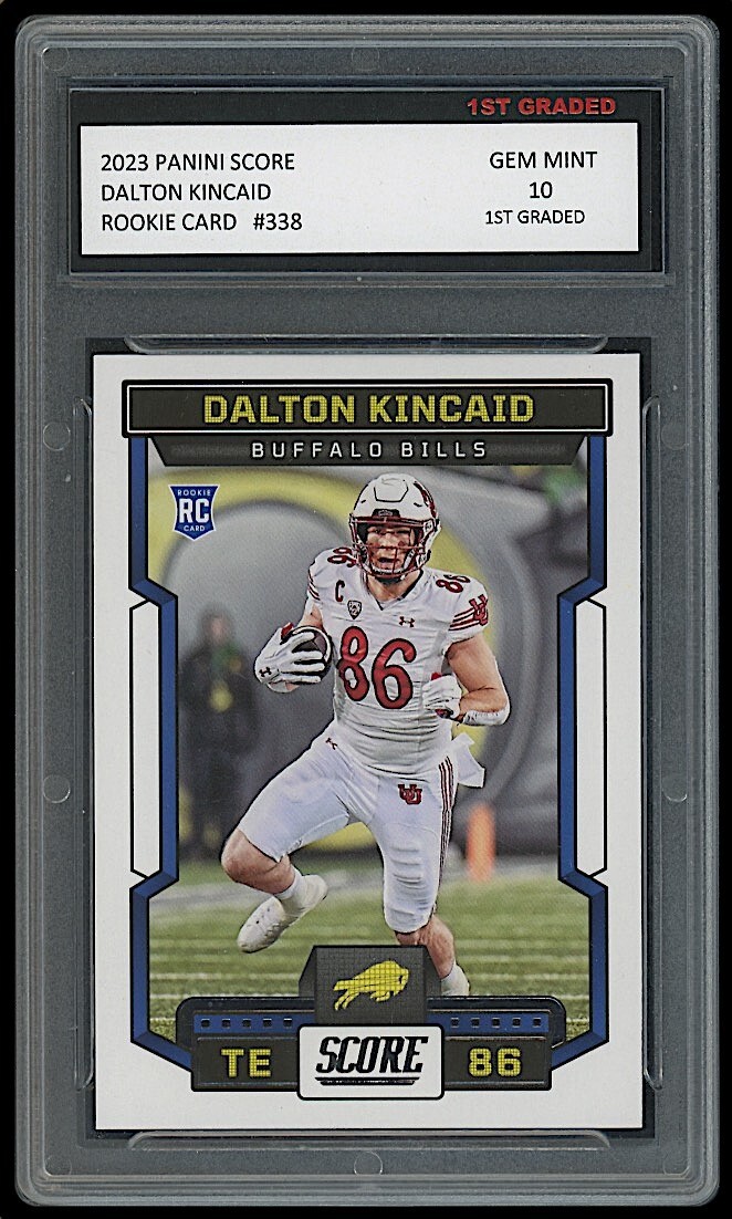 DALTON KINCAID 2023 PANINI SCORE 1ST GRADED 10 NFL ROOKIE