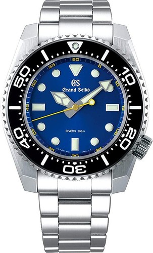 Pre-owned Grand Seiko Sbgx337 Quartz Divers Blue Sports Collection Watch Men Box