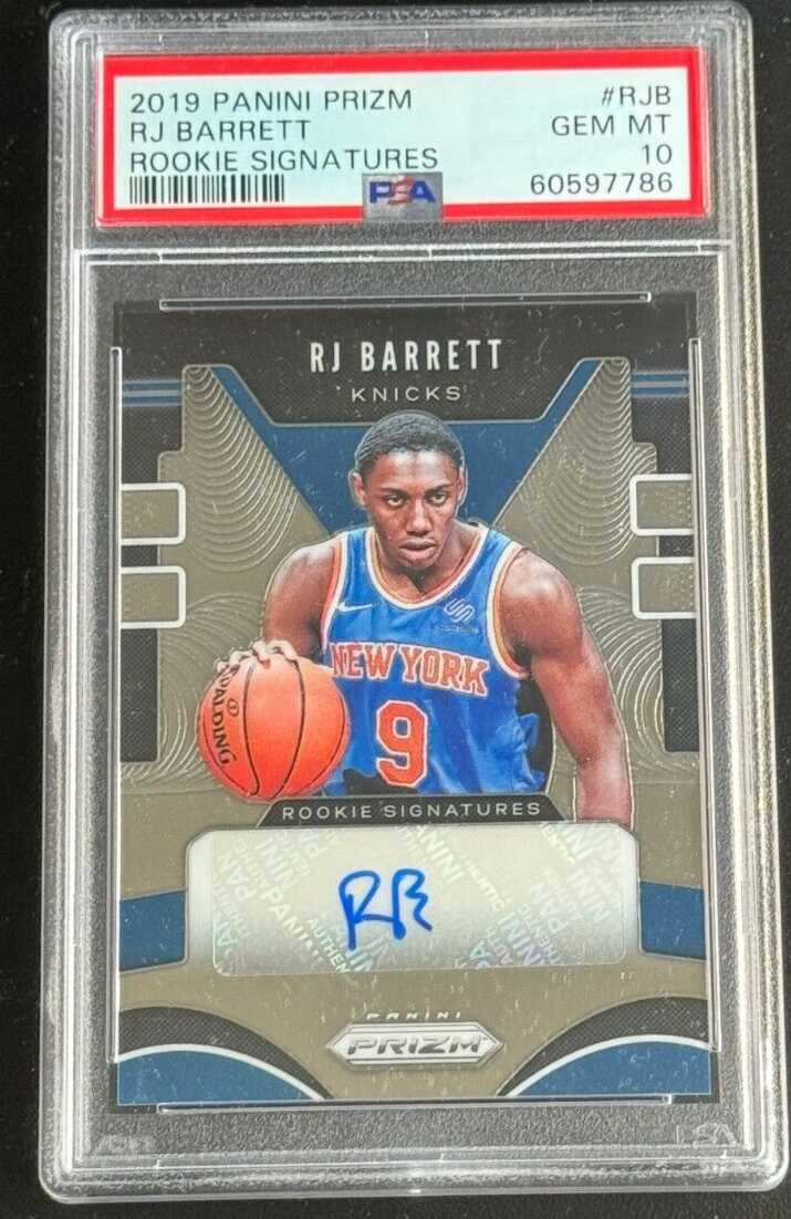 2019 Panini Prizm RJ Barrett Rookie Signatures PSA 10 Auto