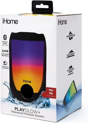 iHome Waterproof Bluetooth Speaker with Lights, Color-Changing Portable...