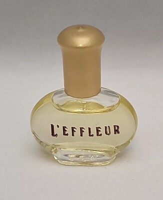 Coty L'EFFLEUR Miniature Perfume Bottle Dabber Victorian Font Spell Out 1/8 FlOz
