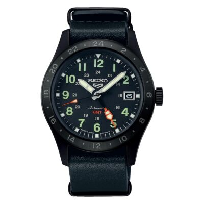 Pre-owned Seiko 5 Sports Sbsc013 Field Sports Style Gmt Mechanical Automatic Watch 39.4mm