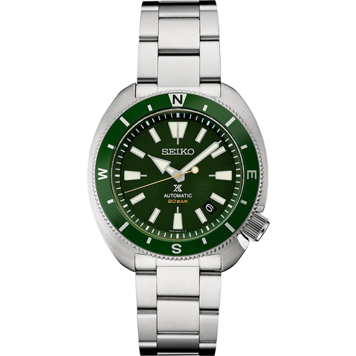 Pre-owned Seiko Prospex Tortoise Green Dial Sapphire Crystal Analog Men's Srph15 Watch