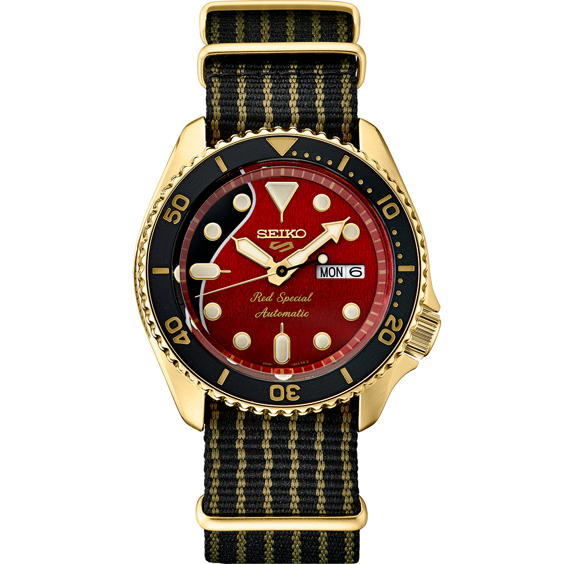 Pre-owned Seiko 5 Sports Srph80 Brian May Limited Edition Nylon Steel Automatic Mens Watch