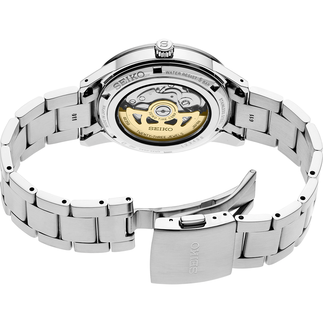 Pre-owned Seiko Presage Stainless Steel Men's Watch Srpg03