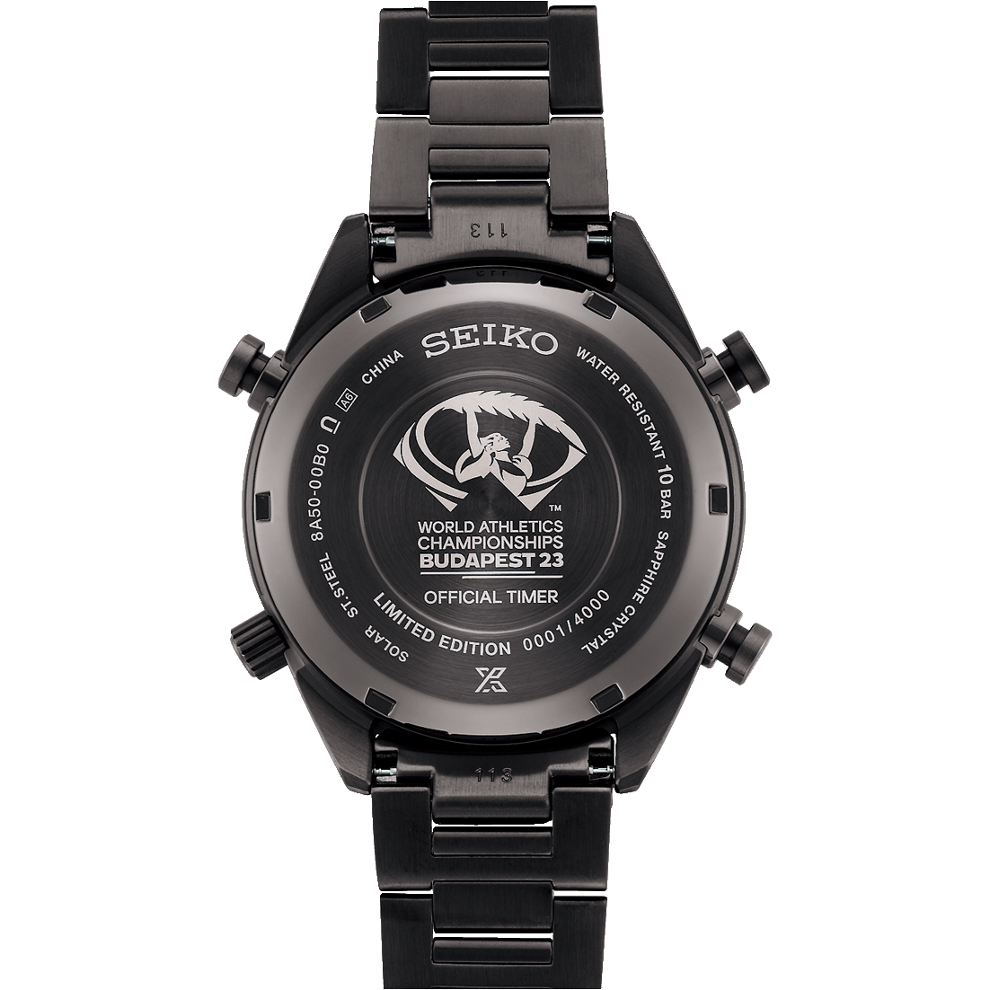 Pre-owned Seiko Prospex Sfj007 Black Dial 10 Atm 42.0mm Solar Chronograph Men's Watch