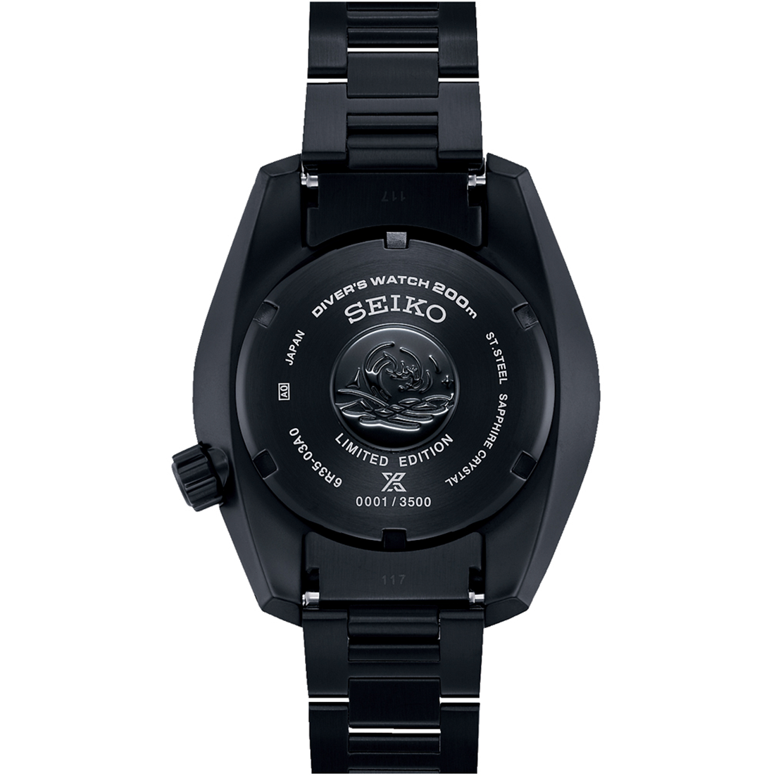 Pre-owned Seiko Prospex Sumo Black Series ‘night Vision' Diver Limited Men's Watch Spb433j