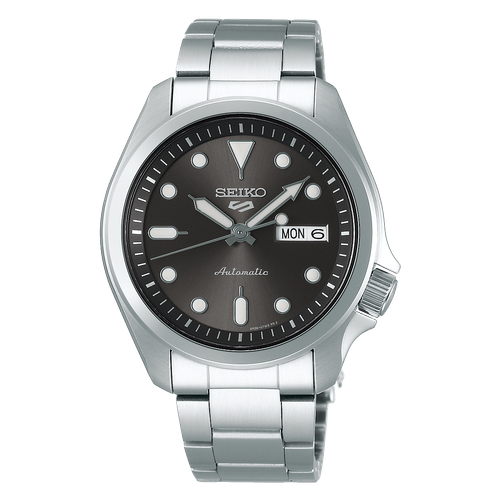Pre-owned Seiko 5 Sports Automatic Grey Dial Silver Steel Men's Watch Srpe51k1 Us4