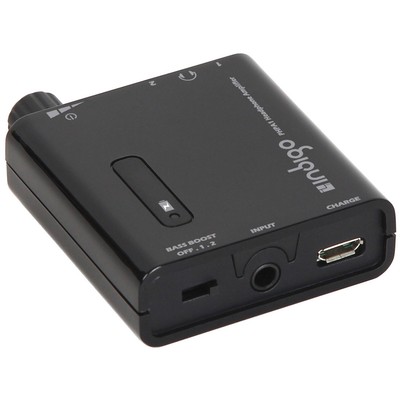 Indigo Portable Headphone Amplifier w Bass Boost EQ  Black  PHPA1