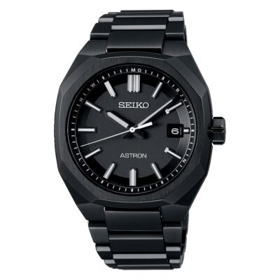 Pre-owned Seiko Astron Nexter Sbxy083 Titanium Radio Solar Watch Silver Black Dial 39.6mm