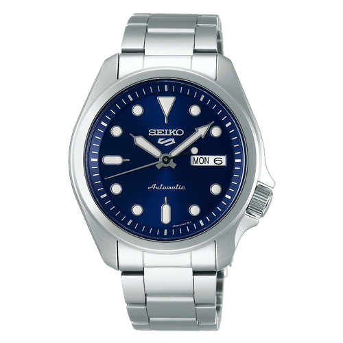 Pre-owned Seiko 5 Sports Automatic Blue Dial Silver Steel Men's Watch Srpe53k1 Us4