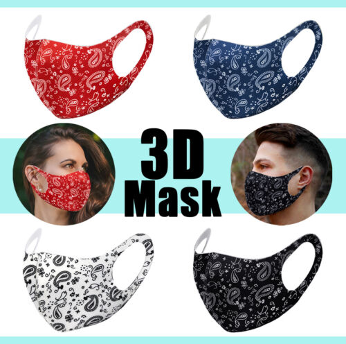 4 Pack Face Mask Paisley Fashion Bandana Reusable Washable Protection Cover 
