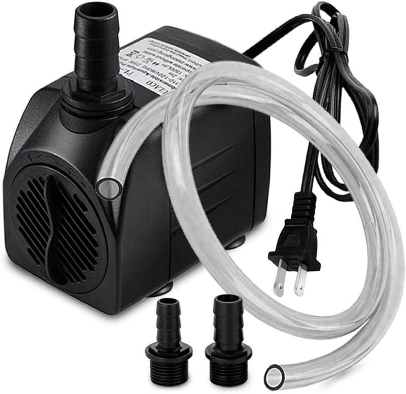 400gph Submersible Water Pump With 5 Ft Tubing, 25w Durable Fountain Water Pump 
