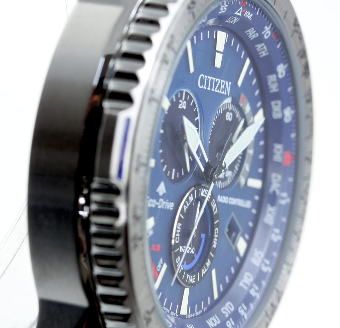 Pre-owned Citizen Promaster Sky Blue Dial Saaphire Radio Controlled Eco-drive Cb5000-50l