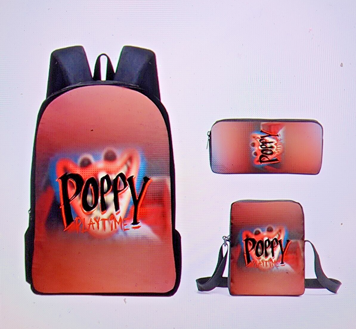 Poppy Playtime Backpack, Lunch Bag & Pencil Case Set for Kids (Random Pick)
