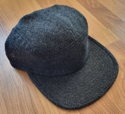 Mens Harris Tweed YUPOONG Adjustable Hat Cap Hiking 5 Panel Camping Wool Blend