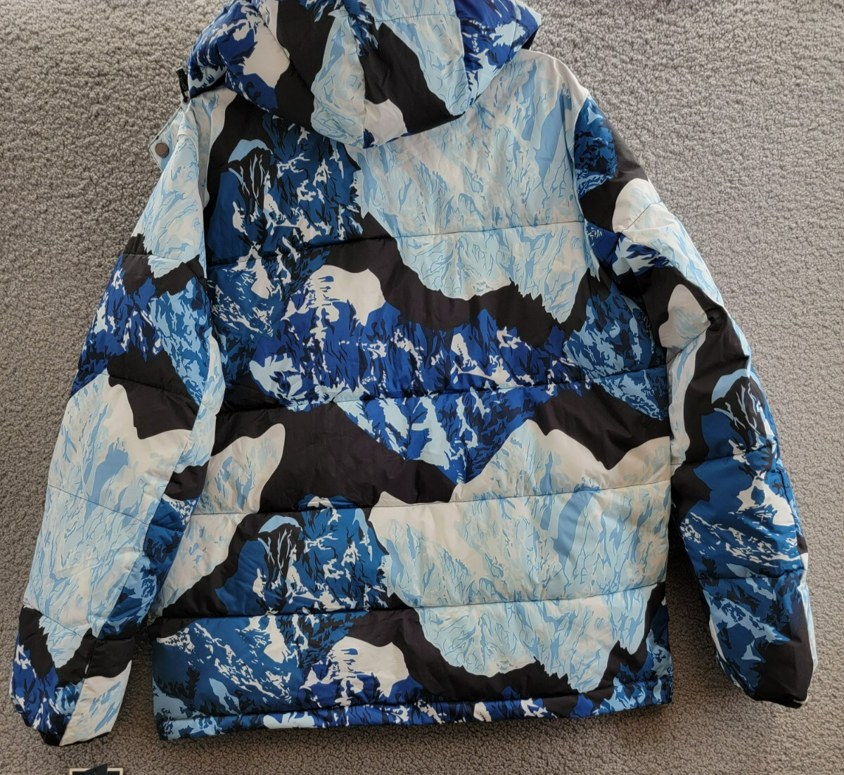Club Room Stretch Hooded Puffer Jacket Men's L Ski Print Full Zip Long Sleeve - Picture 11 of 17