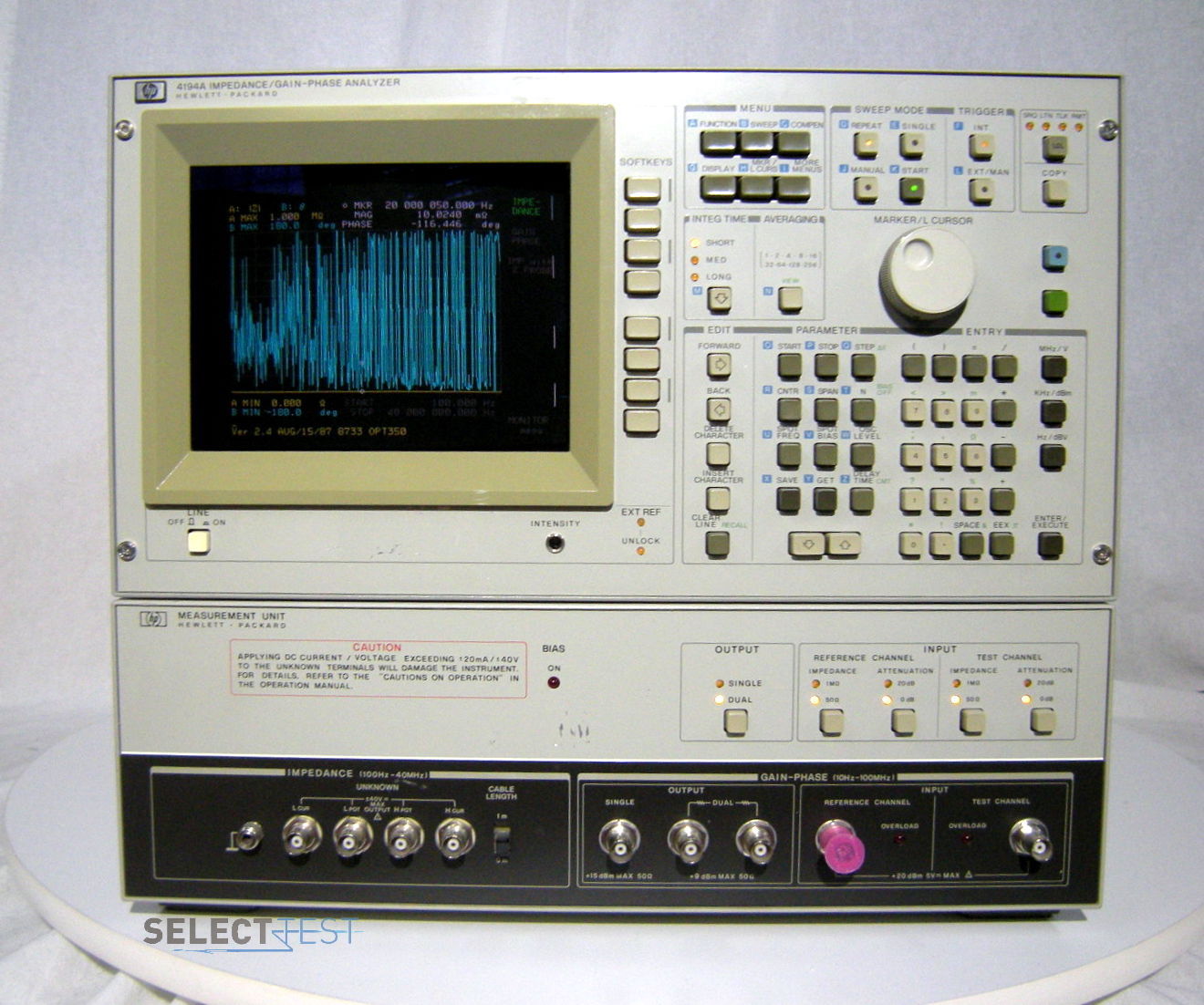 AGILENT/HP 4194A IMPEDANCE / GAIN-PHASE ANALYZER + 41941A 100 MO, 100 MHz