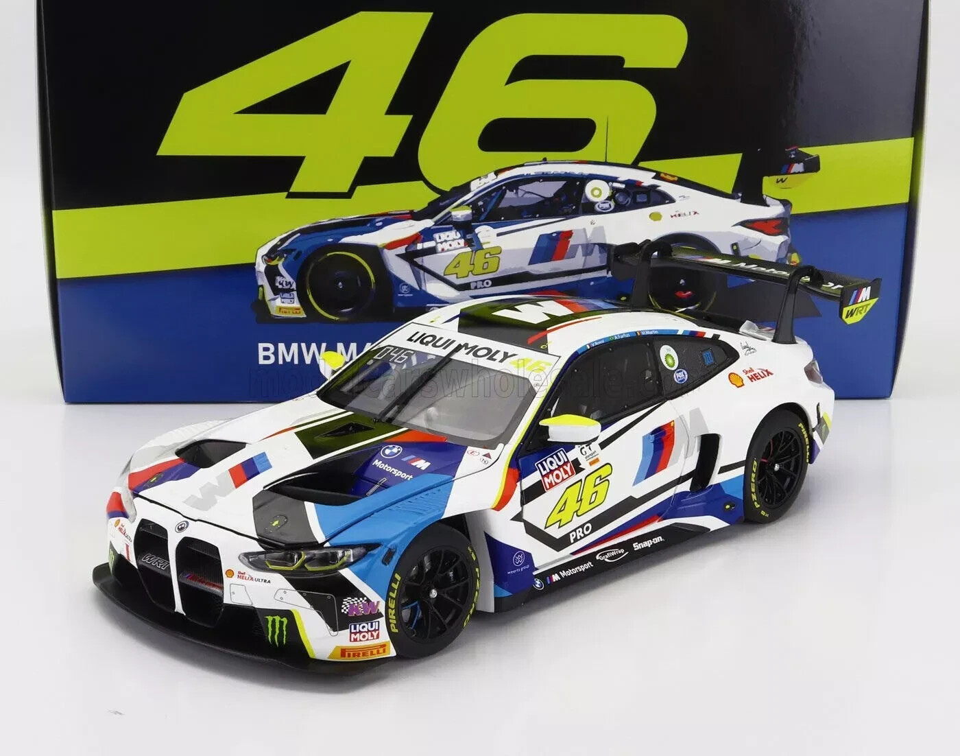 世界限定749台VR46 BMW M4 GT3 1/18 minichamps Minichamps 2023 BMW 4-SERIES M4 GT3 6th 12h BATHURST #46 1